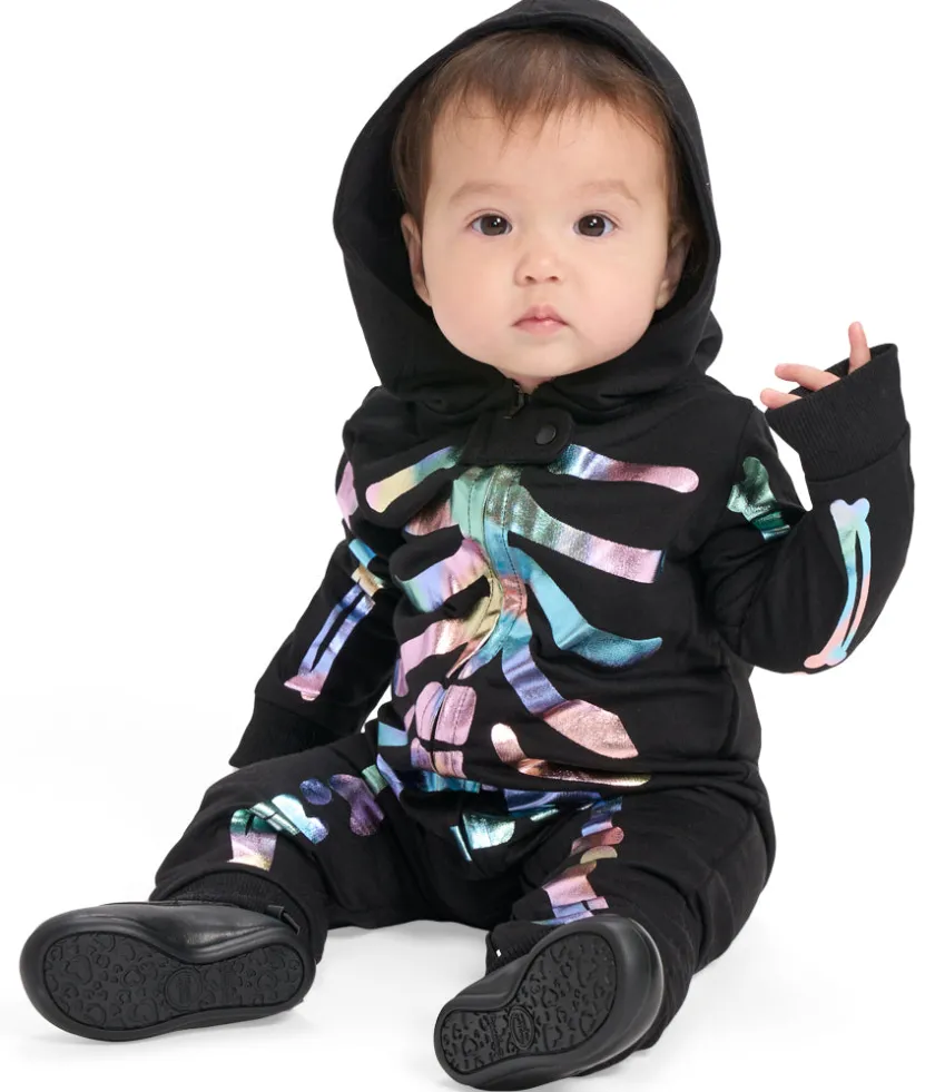 Tipsy Elves Baby Girl's Iridescent Skeleton Costume Hot