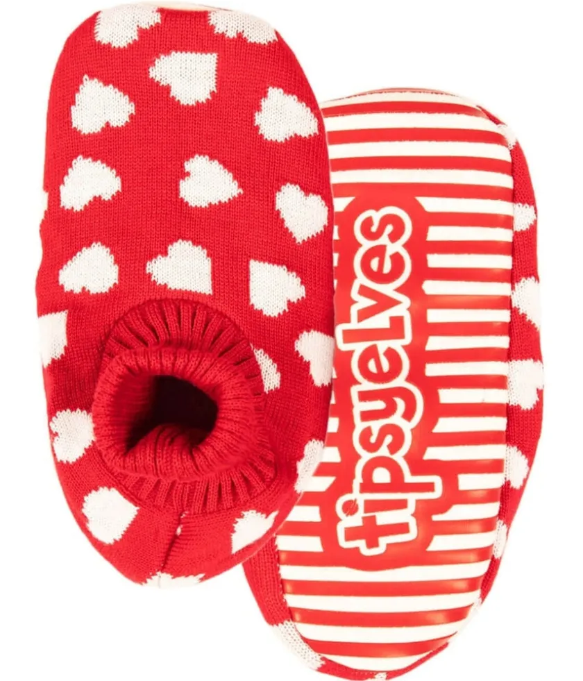 Tipsy Elves Beating Hearts Slipper Socks Hot