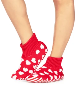 Tipsy Elves Beating Hearts Slipper Socks Hot