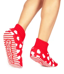 Tipsy Elves Beating Hearts Slipper Socks Hot