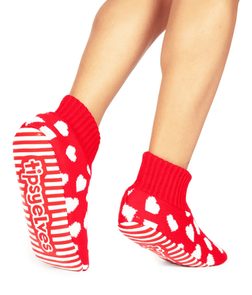 Tipsy Elves Beating Hearts Slipper Socks Hot