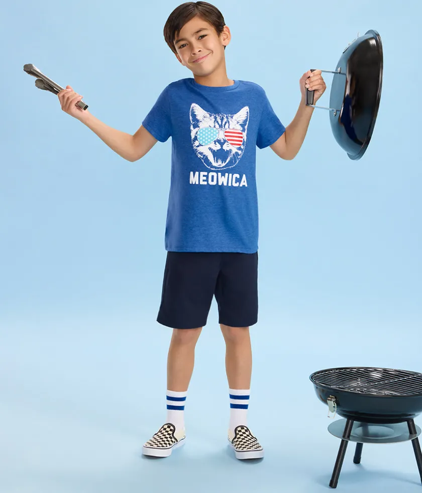 Tipsy Elves Boy's Meowica Tee Outlet