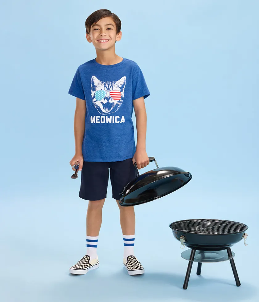 Tipsy Elves Boy's Meowica Tee Outlet