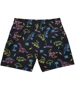 Tipsy Elves Boy's Neon Dinosaur Stretch Swim Trunks Sale