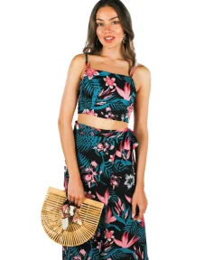 Tipsy Elves Breezy Botanics 2-Piece Maxi Dress Hot