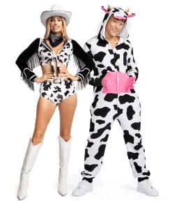 Tipsy Elves Cowgirl and Cow Couples Costumes Best