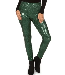 Tipsy Elves Dark Green Sequin High Waisted Leggings Best
