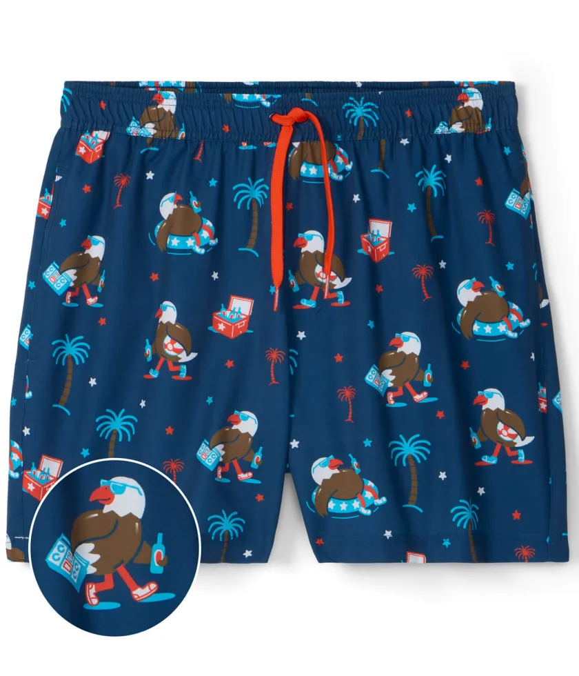 Tipsy Elves Freedom Floats Stretch Swim Trunks - 6" Inseam Online