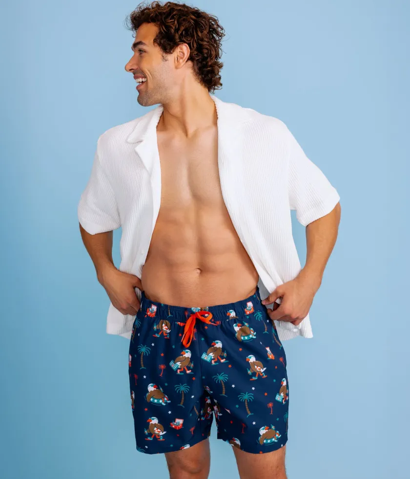 Tipsy Elves Freedom Floats Stretch Swim Trunks - 6" Inseam Online