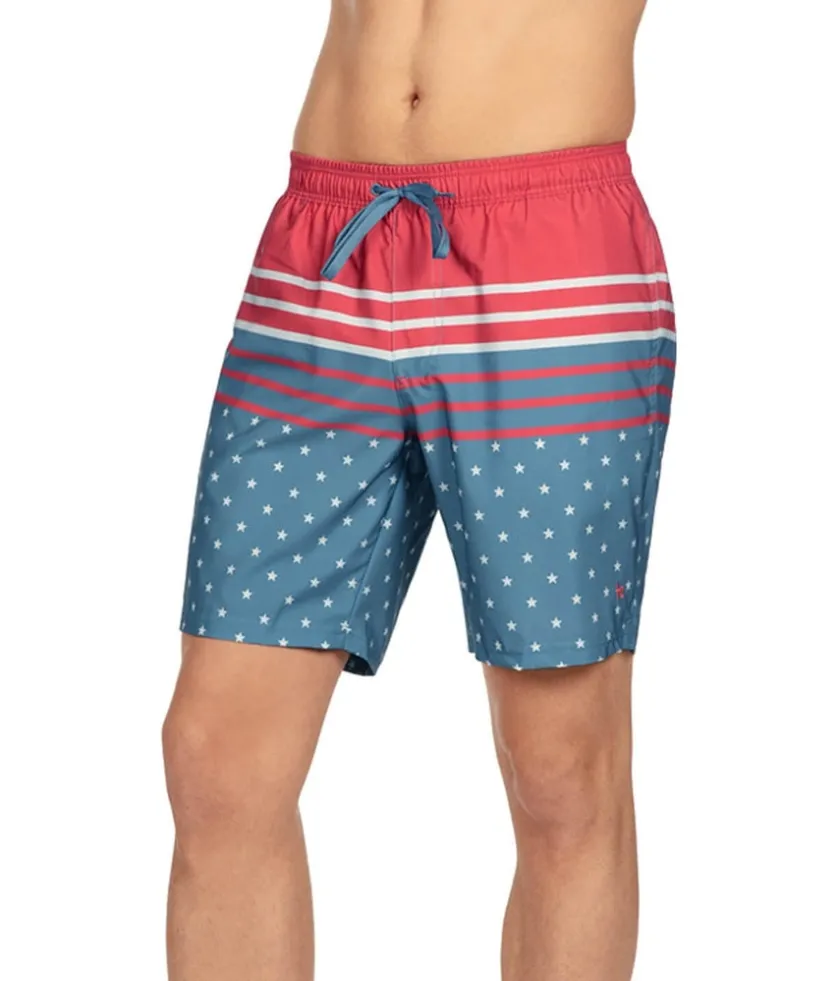 Tipsy Elves Freedom's Calling Stretch Swim Trunks - 7.5" Inseam