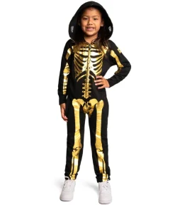 Tipsy Elves Girl's Gold Skeleton Costume Online