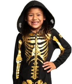 Tipsy Elves Girl's Gold Skeleton Costume Online