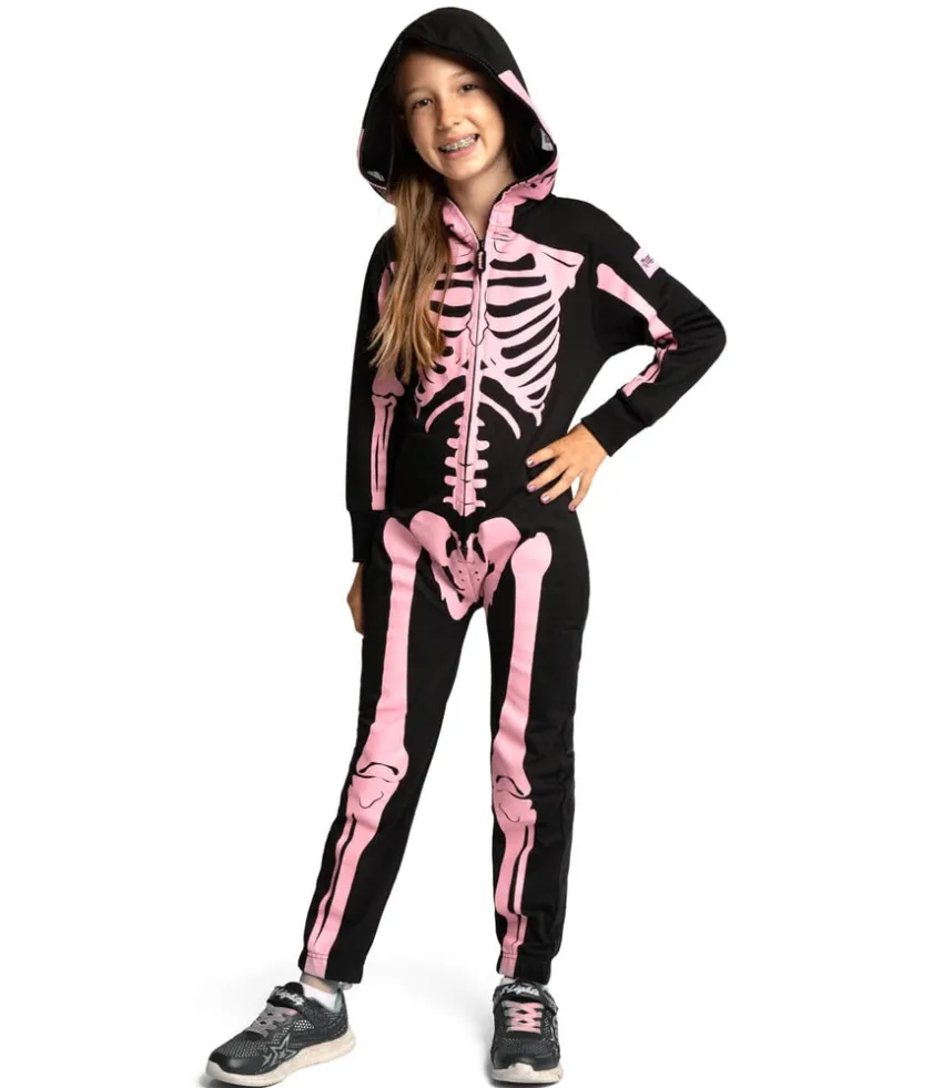 Tipsy Elves Girl's Pink Skeleton Costume Clearance