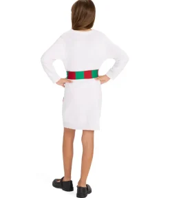 Tipsy Elves Girl's Snowman Scarf Sweater Dress Best