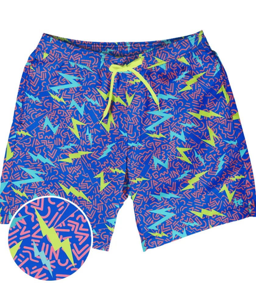 Tipsy Elves Grease Lightning Stretch Swim Trunks - 7.5" Inseam Clearance