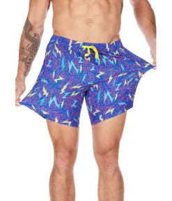 Tipsy Elves Grease Lightning Stretch Swim Trunks - 7.5" Inseam Clearance