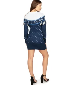 Tipsy Elves Hanukkah Tassel Sweater Dress New