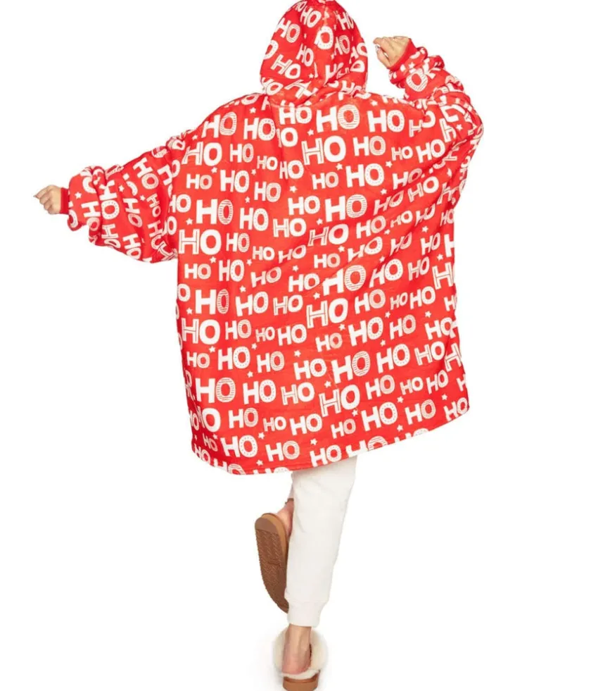 Tipsy Elves Ho Ho Ho Blanket Hoodie