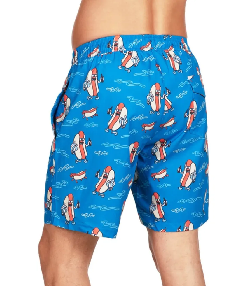 Tipsy Elves Hot Dog Diver Stretch Swim Trunks - 7.5" Inseam