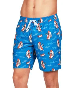 Tipsy Elves Hot Dog Diver Stretch Swim Trunks - 7.5