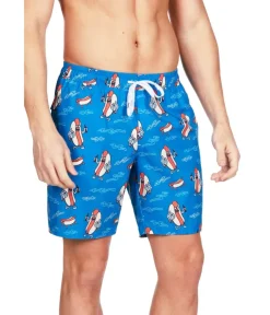 Tipsy Elves Hot Dog Diver Stretch Swim Trunks - 7.5