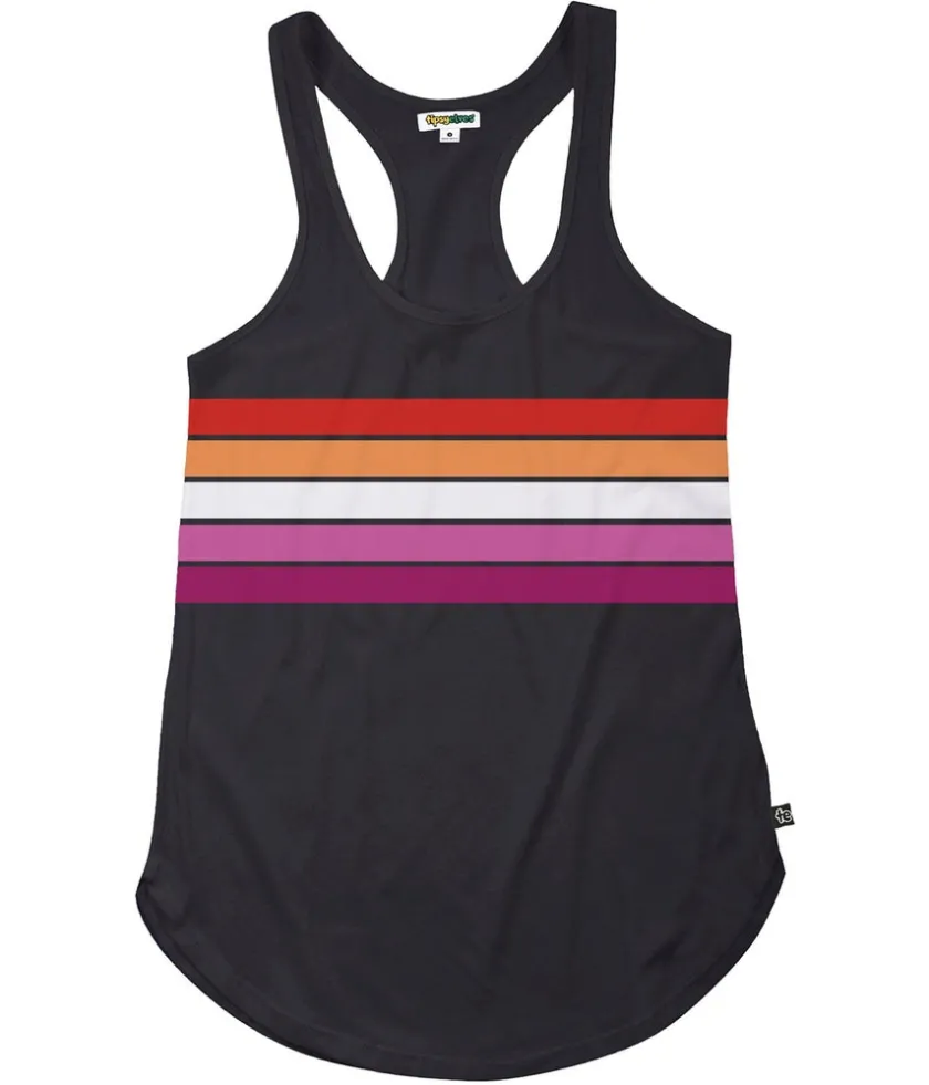 Tipsy Elves Lesbian Pride Flag Racerback Tank Top Sale