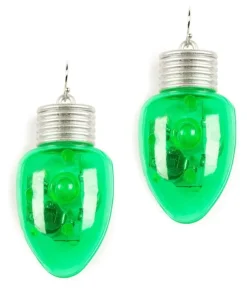 Tipsy Elves Light Up Bulb Earrings New