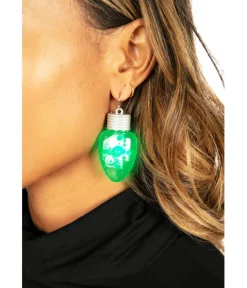 Tipsy Elves Light Up Bulb Earrings New