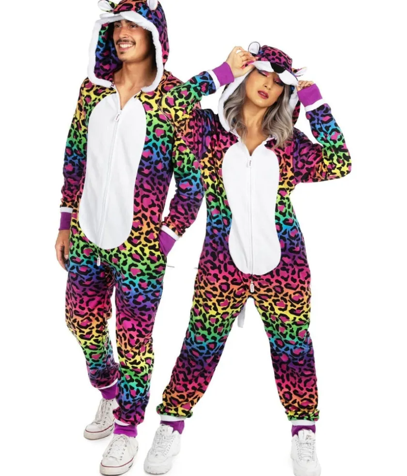 Tipsy Elves Matching 90's Leopard Couples Costumes New