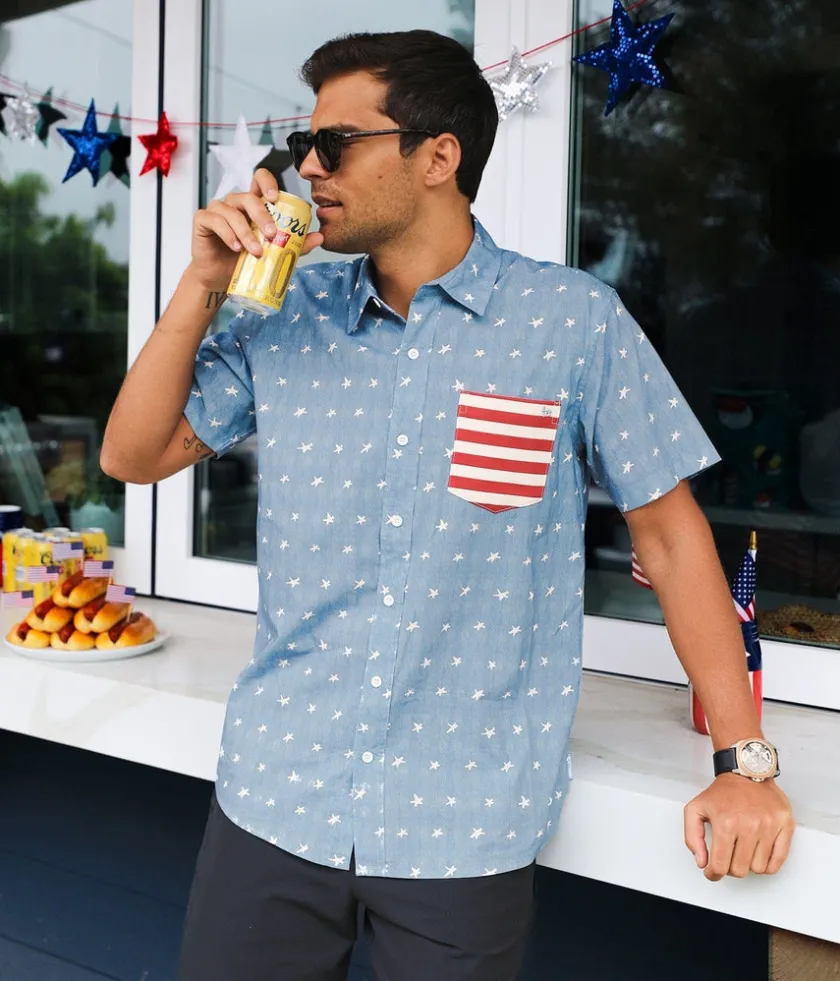 Tipsy Elves Men's American Pride Button Down Shirt Online