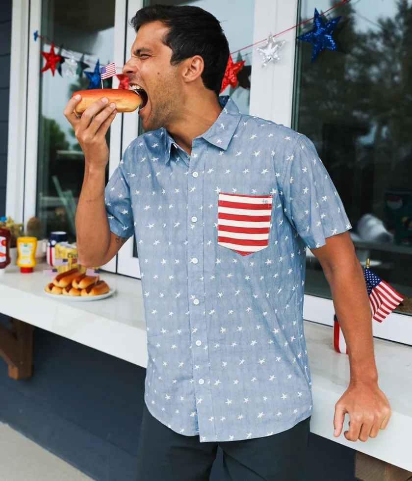 Tipsy Elves Men's American Pride Button Down Shirt Online