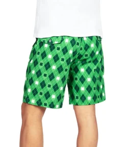 Tipsy Elves Men's Argyle Clover Shorts Sale