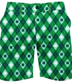 Tipsy Elves Men's Argyle Clover Shorts Sale
