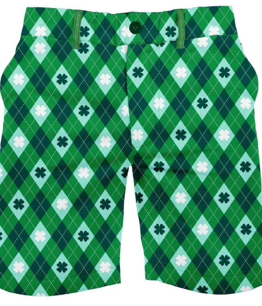 Tipsy Elves Men's Argyle Clover Shorts Sale