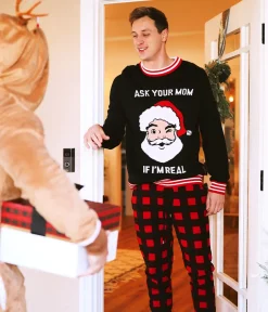 Tipsy Elves Men's Ask Your Mom Ugly Christmas Sweater Best