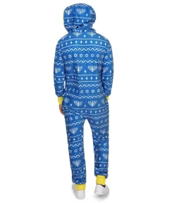 Tipsy Elves Men's Blue Hanukkah Jumpsuit Discount