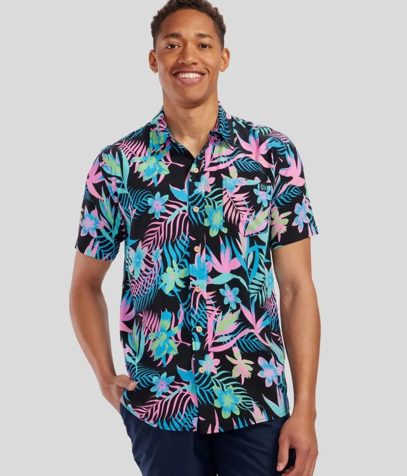 Tipsy Elves Men's Breeze Botanics Hawaiian Shirt Clearance