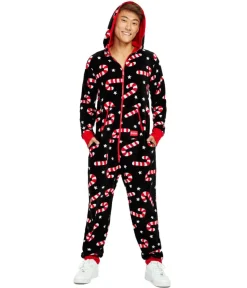 Tipsy Elves Men's Candy Cane Lane Jumpsuit Best