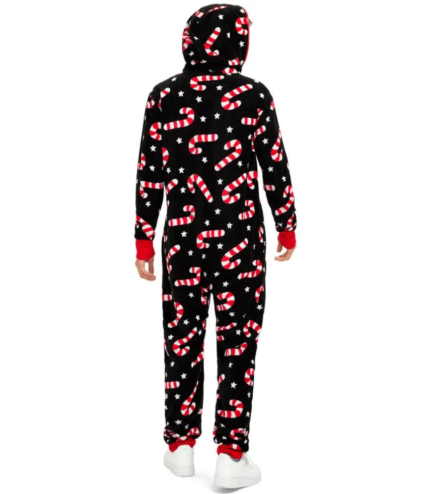 Tipsy Elves Men's Candy Cane Lane Jumpsuit Best