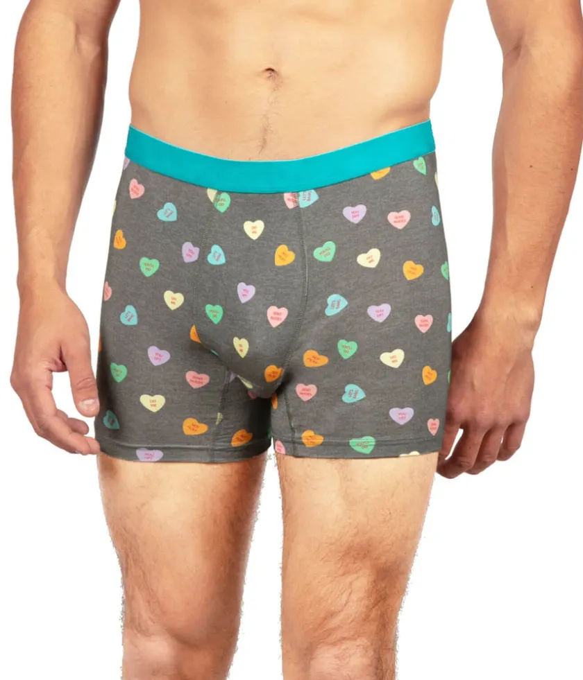 Tipsy Elves Men's Candy Hearts Boxers & Socks Gift Set Best