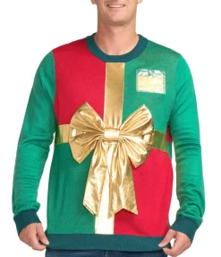 Tipsy Elves Men's Christmas Present Ugly Christmas Sweater Hot