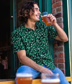 Tipsy Elves Men's Clover Confetti Button Down Shirt Best