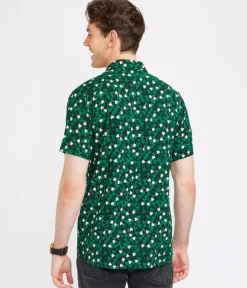 Tipsy Elves Men's Clover Confetti Button Down Shirt Best