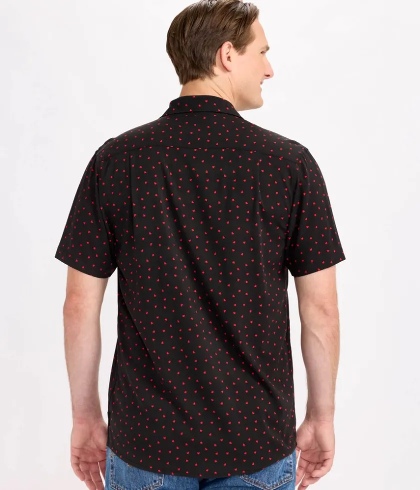 Tipsy Elves Men's Confetti Heart Button Down Shirt Discount