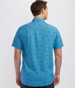 Tipsy Elves Men's Deep Blue Sea Hawaiian Shirt Clearance