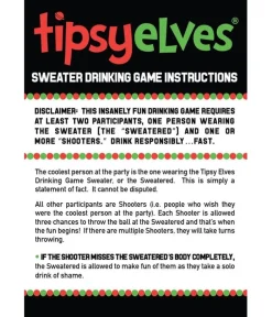 Tipsy Elves Men's Drinking Game Ugly Christmas Sweater Outlet