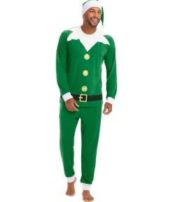 Tipsy Elves Men's Elf Pajama Set New