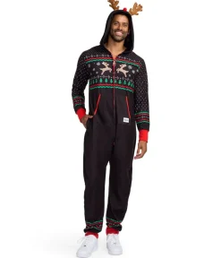 Tipsy Elves Men's Fair Isle Rudolph Jumpsuit Best