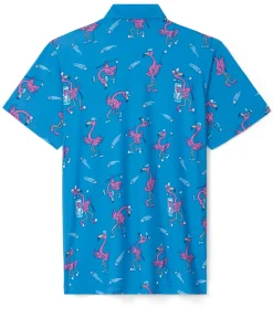 Tipsy Elves Men's Flamingo Fiasco Golf Polo