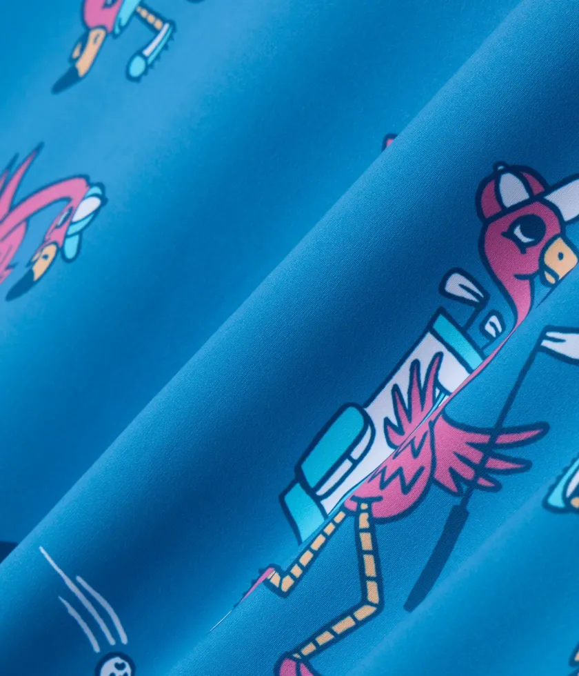 Tipsy Elves Men's Flamingo Fiasco Golf Polo